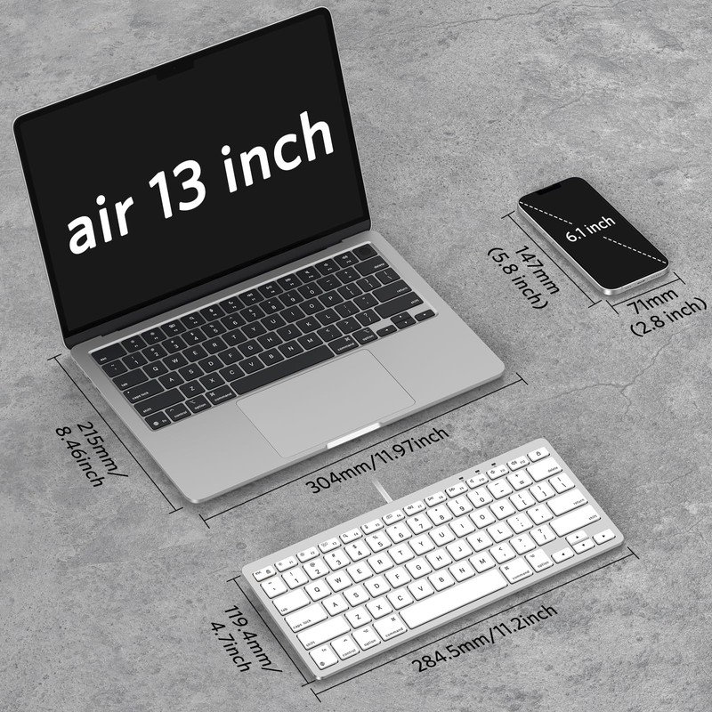 OMOTON Wired Keyboard for Mac Devices ONLY with Dual Interface,