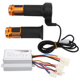 RiToEasysports 36V 500W Motor Brushed Speed Controller with Throttle Grip for Electric Electric Tricycle Electric Modification Accessories