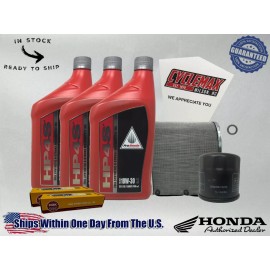 Cyclemax Full Synthetic Tune Up Kit fits 2013-2018 Honda CB500F with Spark Plugs