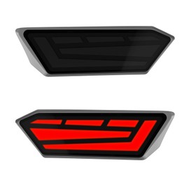 LitMiRaCle LED Tail Lights for Polaris RZR 900 1000 S XP 4 Turbo 2014-2019/ RZR Trail S 900 1000 2020-2023 Accessories, Replace # OEM 2412341, 2412342, Smoke Black, 2PCS