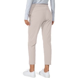 G Gradual G Gradual Women's Pants with Deep Pockets 7/8 Stretch Sweatpants for Women Athletic, Golf, Lounge, Work (Light Khaki, Small)