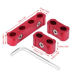KIMISS Spark Plug Wire Separators Wire Holders，12 Pcs Aluminum Alloy Engine Spark Plug Wire Separator Divider for 8mm 9mm 10mm(Red)