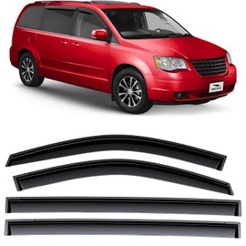 Voron Glass Tape-on Extra Durable Rain Guards for Chrysler Town and Country 2008-2016, Window Deflectors, Vent Window Visors, 4 Pieces - 100441