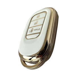 [Kinotaka] Honda New Model NBOX Dedicated Key Case JF5 JF6 N-BOX Custom Step Wagon Left (One Side) 3 Buttons Key Cover Accessory (White)