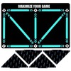 1 Piece Football Training Mat, 4 Pieces Triangular Non-Slip Stickers,