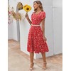 Zeagoo Women Dress with Pockets Floral Print Sundress Summer Casual