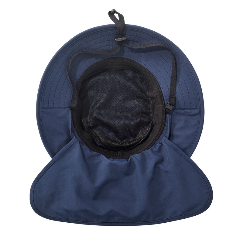 L.L.Bean Kids Elle Bean Sun Shade Bucket Hat, Indigo Ink/Nautical