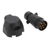 7 Pin Trailer Plug Socket with Gasket Bracket Kit Wiring