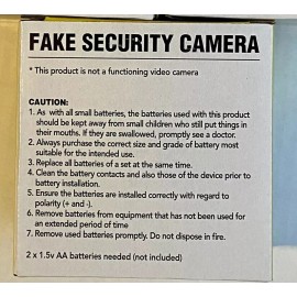 Greenbrier Security Camera  Fake CCTV Dome Battery Flashing Red LED Light New