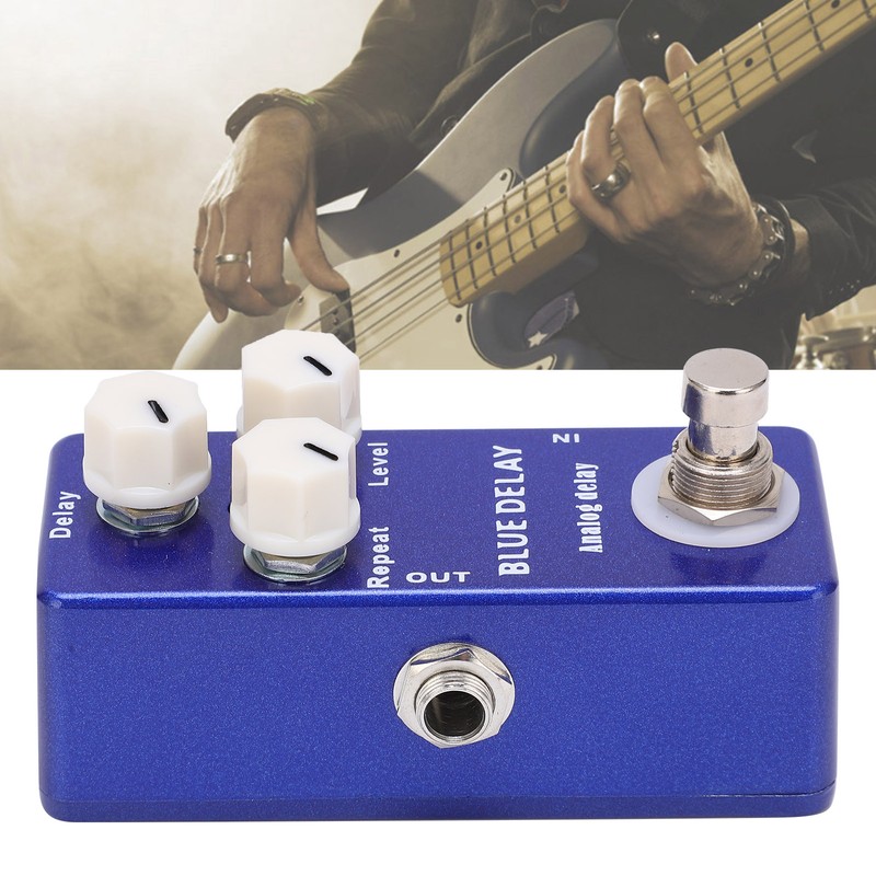 Guitar Effect Pedal Mini Blue Delay Analogue True Bypass Adjustable
