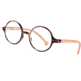 TISHUI Blue Light Blocking Reading Glasses for Women Men +2.00 Round Readers Unisex Circular Cheaters Lightweight Blue Ray Glasses