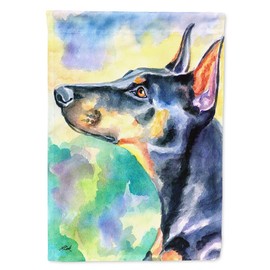 Caroline's Treasures 7372GF Watercolor Doberman Flag Garden Size, Small, Multicolor