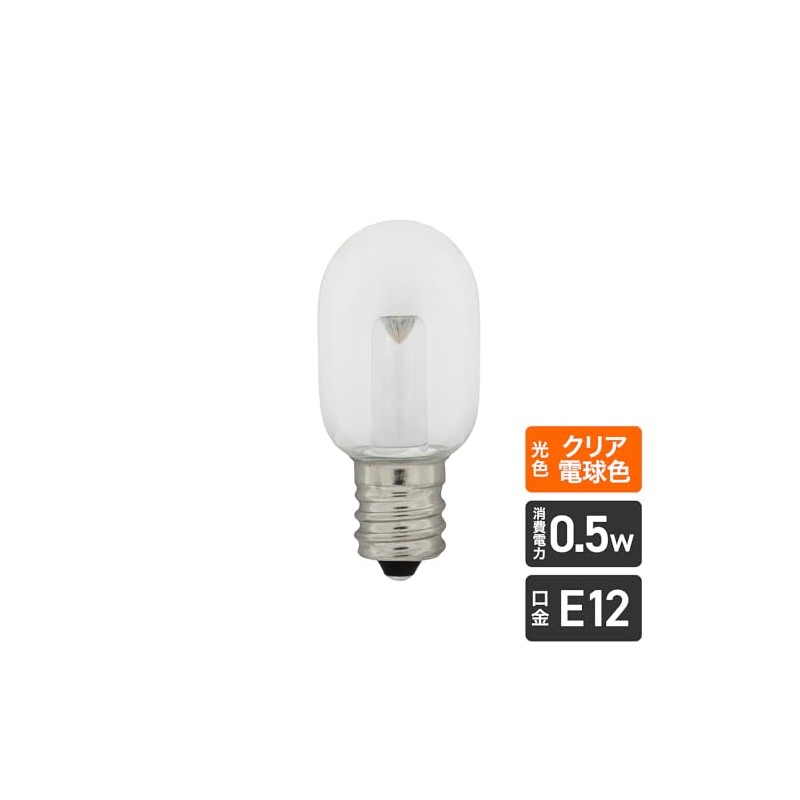 エルパ(ELPA) LEDナツメ形 LED電球 照明 E12 100V 電球色 LDT1CL-G-E12-G106