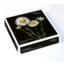 Box of 20 Notecards - Mary Delany - The British Museum Artistic Floral Designs - General Cards Suitable for Birthday and Other Occasions - 5 Each of 4 Designs - Made in the UK - Eco-Friendly