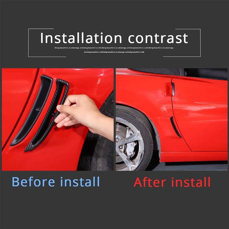autotrim000 Carbon ABS Car Rear Side Vent Cover Trims For
