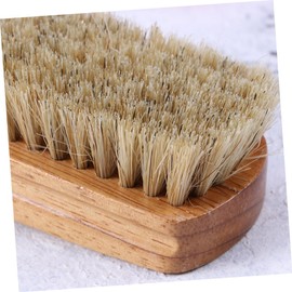 PACKOVE Boot Brush with Pighair Bristles Brush Soft Pig Brush for Shoe Polish Lightweight Travel Size Home Use Random Color