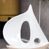Darthome Ceramic Sail Boat Ornament White Two Tone Nautical Coastal