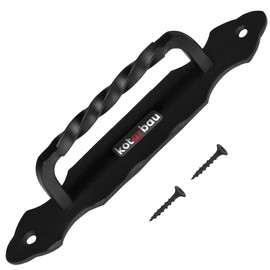 KOTARBAU® Door Handle 190 mm Wrought Iron Handle Black Door Handle Steel Door Pull Handle Door Fitting Sliding Door Furniture Handle