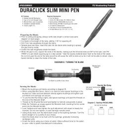 Penn State Industries PKDUSMINGM DuraClick Slim Mini EDC Click Ballpoint Pen Kit Woodturning Project (Gun Metal)