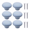 6Pcs Furniture Ceramic Knobs Round Ceramic Cupboard Drawer Knobs Ceramic