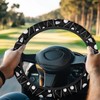 Knextrepoy Golf Cart Steering Wheel Covers, Black, 13-14 Inch, Polyester,