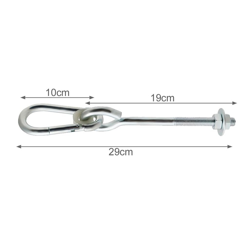 ISO TRADE Swing Hook with Carabiner Long Rotatable Maximum Load