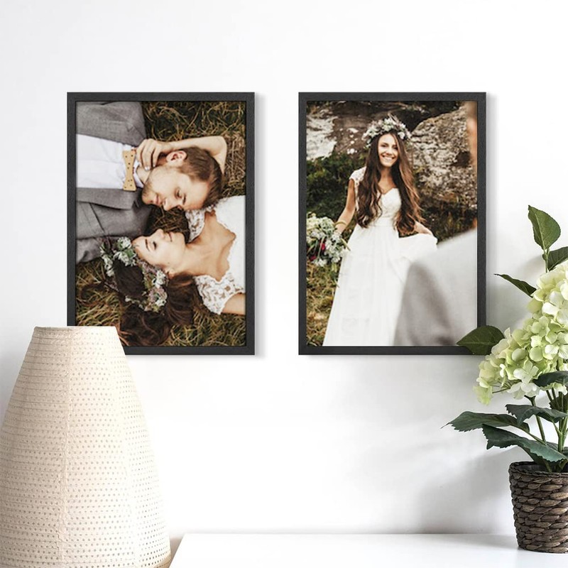 Veelot A4 Photo Frame, Black Solid Wood Photo Frame, Set