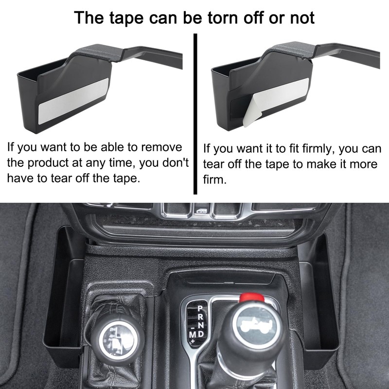 PIMCAR 2PCS Center Console Organizer for 2018-2025 2026 Jeep Wrangler