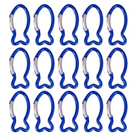 MAXQUU 15 Pieces Of Fish-Shaped Carabiner, Aluminum Carabiner, Item Hanging Tools, Water Bottle Fixing Buckle, Backpack Accessories.