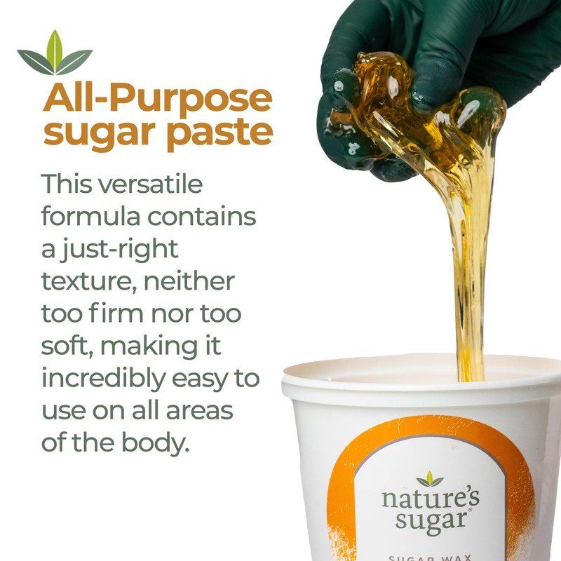 Nature’s Sugar Wax All-Purpose Sugaring Paste for Legs, Back, Arms,