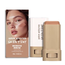 Beauty Balm Serum Boosted Skin Tint, Tinted Serum for Face, Contour Stick Moisturizing, Solid Tinted Contour Foundation Stick for Women, Buildable Sheer to Medium Coverage, Natural Finish(#06)