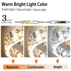 PSHRFANST 19.7" Ceiling Fan with Lights, Dimmable LED 6 Speeds Reversible Blades Timing with Remote Control, Semi Flush Mount Low Profile Fan, Gold