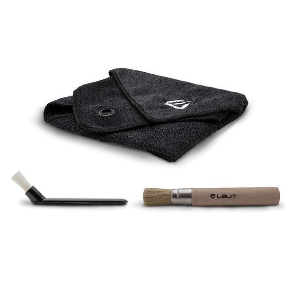 LELIT Cleaning kit with Microfiber Cloth, Wooden Small Brush with