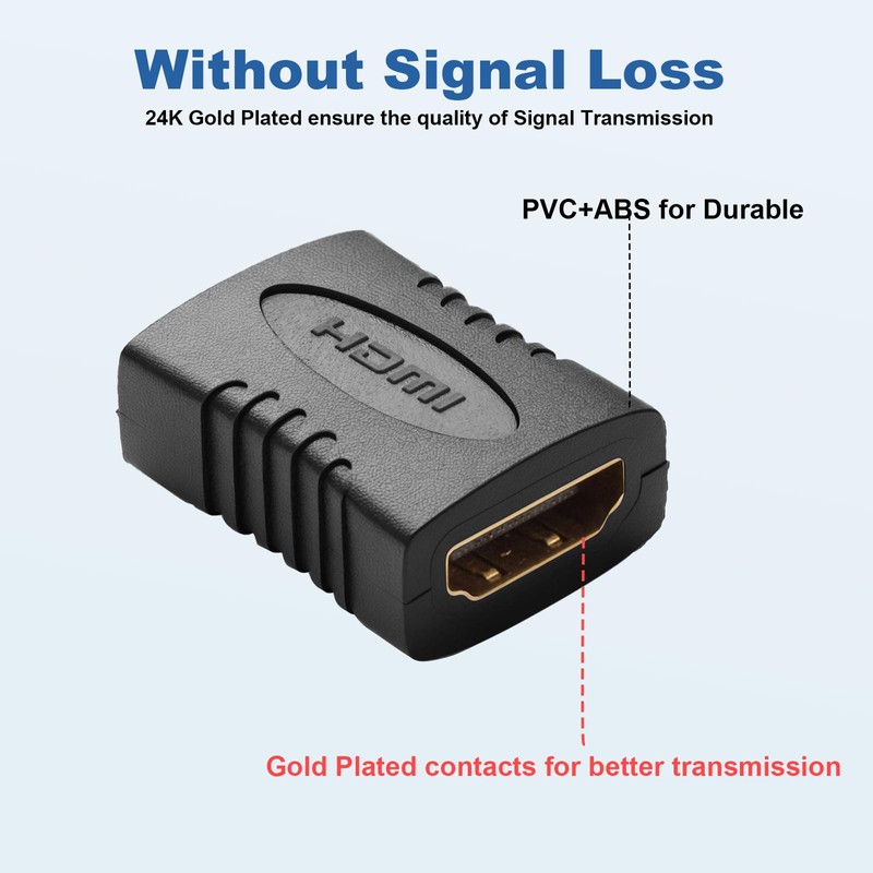 exgoofit HDMI Female to HDMI Female Coupler Connector Pack 6pcs