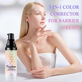 2PCS One Step Color Corrector,Moisturizing Primer for Face Before Makeup,Oil Control Primer Face Makeup,Skin Tone Correcting Makeup Primer Isolation Cream with 2 Makeup Sponges