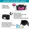 Bello it Kinderwagentasche, Organizer für Kinderwagen mit Handtuchspender, leicht und