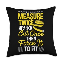 Measure Tape Tools Scale Measuring Throw Pillow, 18x18, Multicolor