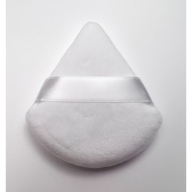 2PiecesPowderPuffsTriangleShapeReusableVelvetPowder Puffs For Puffing Pressing Foundation Powder Makeup Women's Beauty Powder Puff Sponges (Small, Large)