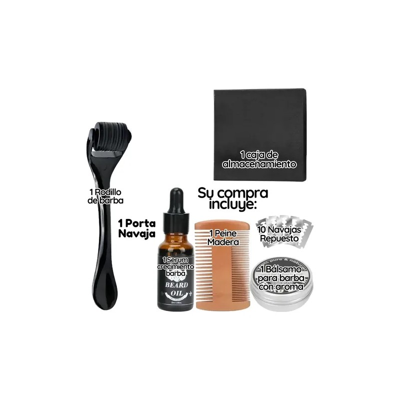 Kit Barba Cuidado Para Hombres, Herramientas De Aseo 6pcs
