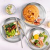 Aramanara 10 Pcs 20 cm Stainless Steel Plate, Round Dinner