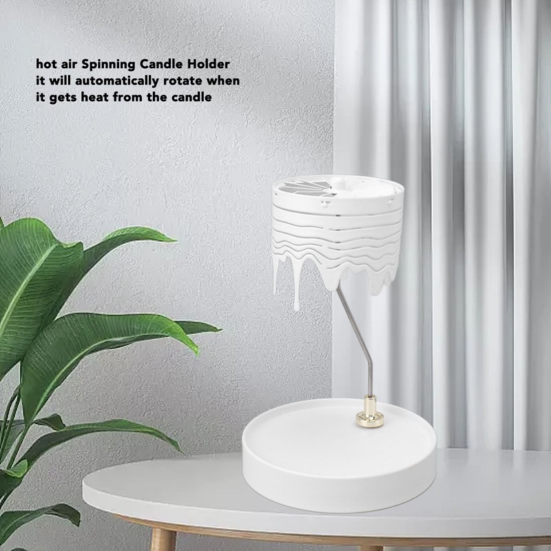 Christmas Tree Carousel Spinning Candle Holder Stainless Steel Rotary Tree