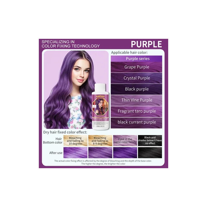M Shampoo Tinte Sumifang Triple Cuidado 120 Ml Purple D