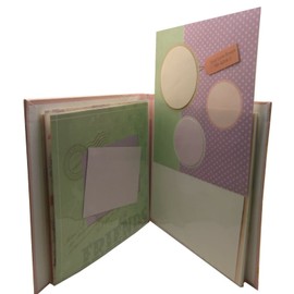 Kenro Green Festival Childrens Scrapbook Colourful Patterned Paper with Photo Window - SCR101GN