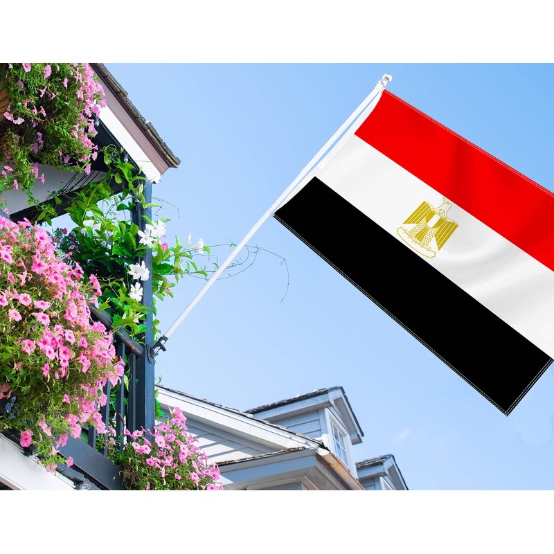 Large Egypt Flag,3x5 FT Egyptian 75D Outdoor Banner,Egyptians Decor for