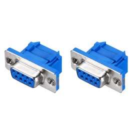 sourcing map D-sub Connector DB9 IDC Crimp Connector Female Socket 9-pin 2-Row Female Serial Port Terminal Breakout for Mechanical Equipment CNC Computers Pack of 2