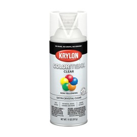 Krylon K05562007 COLORmaxx Acrylic Clear Finish for Indoor/Outdoor Use, Satin Crystal Clear , 11 Ounce (Pack of 1)