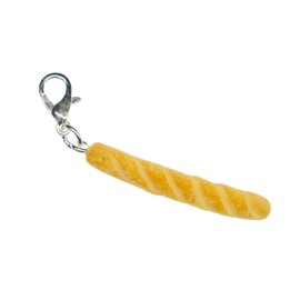 Miniblings Baguette France Paris Charm Bread Baker – Handmade Fashion Jewellery I Silver-Plated Pendant Charm Bracelet – Pendant for Bracelet, Cotton, No Gemstone