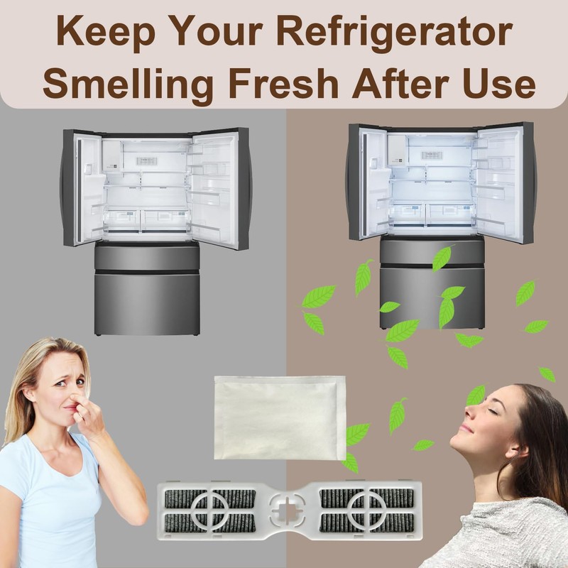 Beaufan 3 PCS PureAir AF-2 ‎(FRGPAAF2) Refrigerator Air Filter and