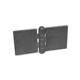 Ganter Normelemente | Weld-On Hinge - GN 1366-ST-120-60-A-BL | Steel Profile | W x L: 120 x 60 mm