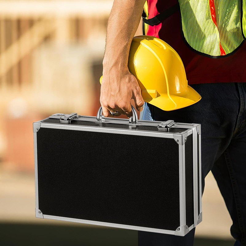 Homoyoyo 14 Inch Aluminum Tool Case, Portable Carrying Case with